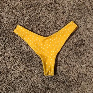 Zaful Printed Bikini Bottom with White Hearts